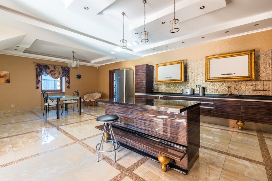 Modern luxury kitchen design showcasing elegant finishes